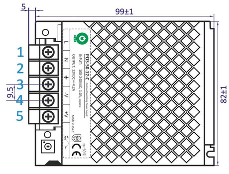 LED driver 12 Volt DC - 4.2A | 50 Watts | IP20 - indoors