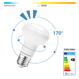 Reflector lamp E27 | R80 mirror lamp | LED 12W=66W light bulb - 900 Lumen | warm white 3000K