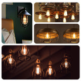 Carbon filament lamp E27 Edison ST64 - amber glass | LED 4W=38W light bulb | FLAME filament 2200K