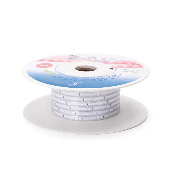 Lichtslang rood - 50 meter - 120 LEDs/meter - 7W/m - sproeidicht IP65 | 230V AC