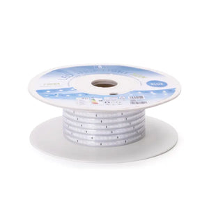 Blaue Lichterkette – 50 Meter – 120 LEDs/Meter – 7 W/m – spritzwassergeschützt (IP65) | 230 V Wechselstrom