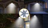 Outdoor lamp grey | LED 50W=450W halogen spotlight | IR sensor | cool white 4000K | waterproof IP65