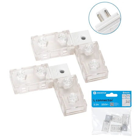 Light string L-connector 2 pieces 230V AC - complete 