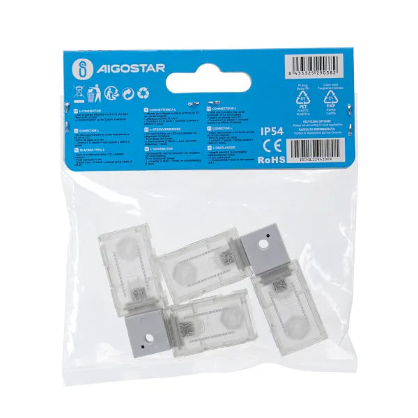 Light string L-connector 2 pieces 230V AC - complete 