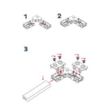 Light string L-connector 2 pieces 230V AC - complete 