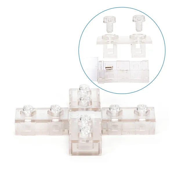 Lichtslang kruis-connector 230V AC - compleet