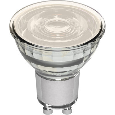 Spot LED GU10 bianco caldo 3000K - 2.5W 360 lumen - vetro trasparente