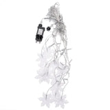 Light string icicle snowflake 6 x 0.7 meters warm white (3 + 3 x 0.7 m) - 12 LED garlands | splash-proof IP44 - connectable (max 5) | 230VAC - 24V | with remote control