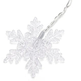 Light string icicle snowflake 6 x 0.7 meters warm white (3 + 3 x 0.7 m) - 12 LED garlands | splash-proof IP44 - connectable (max 5) | 230VAC - 24V | with remote control