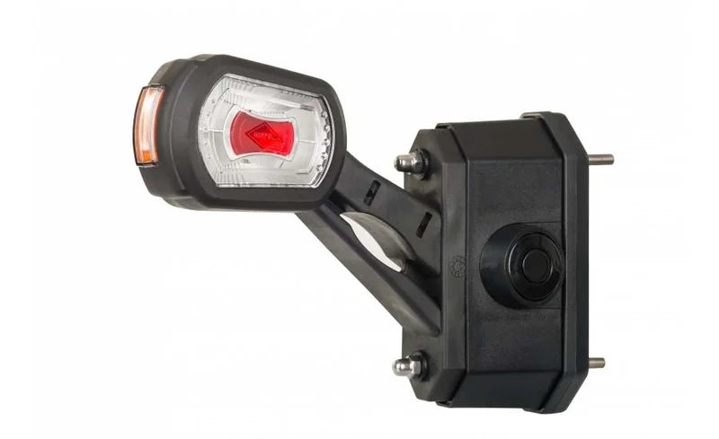 LED Left Side Light with Alarm, Red/White/Amber, 12/24V | MBA-2731RWA