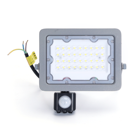 Outdoor lamp grey | LED 20W=200W halogen spotlight | IR sensor | daylight white 6500K | waterproof IP65