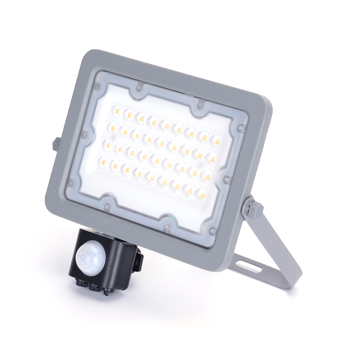 Buitenlamp grijs 4000K | LED 30W=270W halogeen schijnwerper | IR sensor | waterdicht IP65