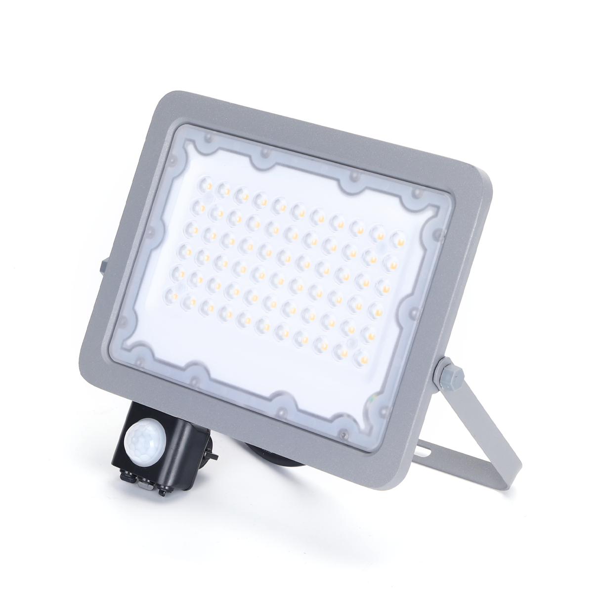 Outdoor lamp grey | LED 50W=450W halogen spotlight | IR sensor | cool white 4000K | waterproof IP65