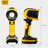 LED's Work 18V Accu werklamp incl Adapters voor elektrisch gereedschap - 5W 500lm 5000K - IP20 IK08