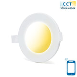 Downlight - Einbaustrahler Ø 11,5cm WiFi CCT 3000K-6500K | Warmweiß - Tageslichtweiß - LED 6W=45W Halogen