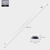 LED-Kabelkanal Aluminium - Weiß - 800mm - Treppenbeleuchtung - 15 Stück