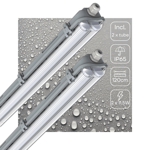 Dubbel LED TL-Armatuur 120cm 4260 Lumen - 23W - Koelwit 4000K - IP65 - Compleet - 2 stuks