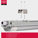 2 PACK - LED's Light LED TL armatuur met lamp 150 cm - Koud wit licht 6500 K - Waterdicht - Complete set