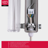 6 PACK - LED's Light LED TL armatuur met lamp 120 cm - Koud wit licht 6500 K - Waterdicht - Complete set