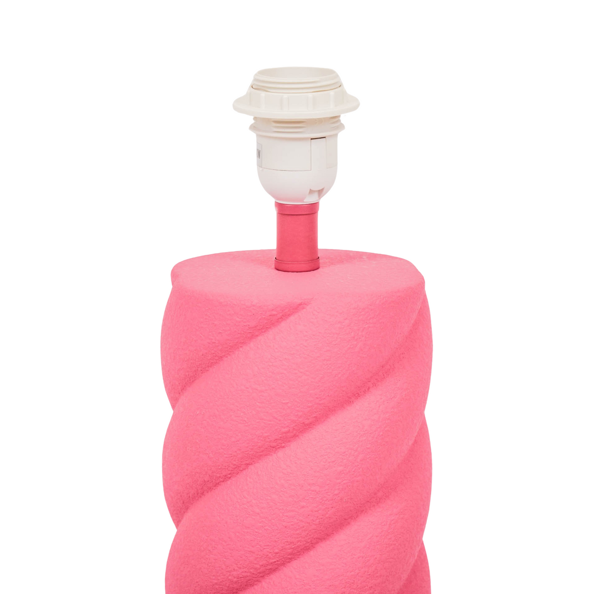 Tischlampe - Gedrehter Speck - Keramik - Neonpink - 12x12x28cm