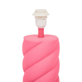 Tischlampe - Gedrehter Speck - Keramik - Neonpink - 12x12x28cm