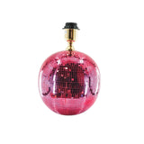 Tischlampe - Discokugel - Glas - Rosa - 20x20cm