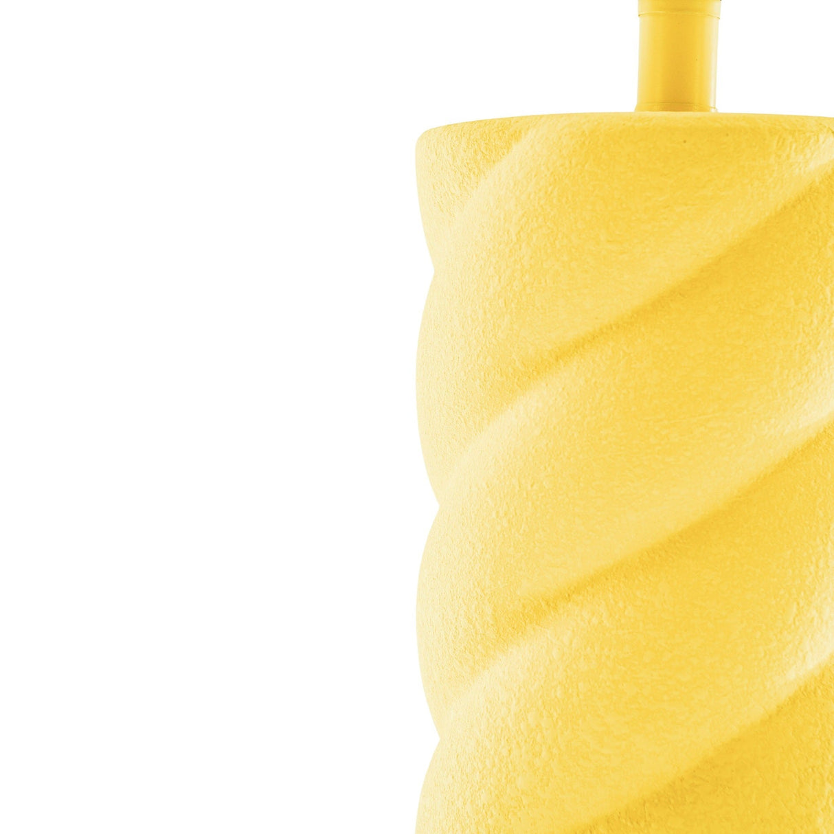 Tischlampe - Gedrehter Speck - Keramik - Gelb - E27 - 12x12x28cm