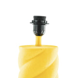 Tischlampe - Gedrehter Speck - Keramik - Gelb - E27 - 12x12x28cm