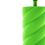 Table lamp - Twisted bacon - Ceramic - Fluorescent green - E27 - 12x12x28cm