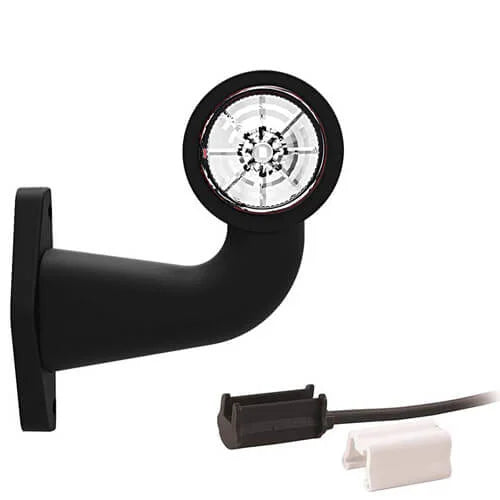 Links | LED-Breitenleuchte mit abgewinkeltem Griff | 12-24V | 1,5mm² Stecker | M10BV-421RW