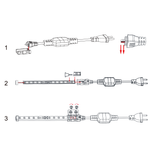 Lichtslang startset | stekker +- 30cm 230V AC - reserveset