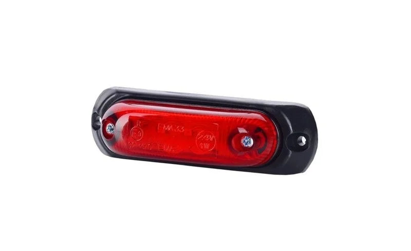 Rote LED-Begrenzungsleuchte mit Halterung | 12-24V | 50cm Kabel | MV-4090R