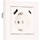 ProCharge Wall Socket with USB-C and USB Fast Chargers - Universal - White - RAL9010 