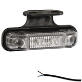 LED marker light white | 12-24v | 50cm. cable | M10MV-550W