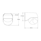 PIR-Bewegungsmelder – 12 m Reichweite – 180° Erfassungswinkel – Schutzart IP54 – Für den Innen- und Außenbereich geeignet – 2000 W