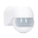 PIR-Bewegungsmelder – 12 m Reichweite – 180° Erfassungswinkel – Schutzart IP54 – Für den Innen- und Außenbereich geeignet – 2000 W