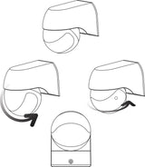 PIR-Bewegungsmelder – 12 m Reichweite – 180° Erfassungswinkel – Schutzart IP54 – Für den Innen- und Außenbereich geeignet – 2000 W