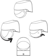 LED's Light 2-in-1 Bewegungsmelder mit 12 Metern Reichweite - Für den Innen- &amp; Außenbereich - Wandmontage - Schwarz 