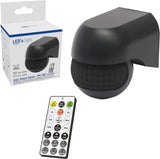 LED-Bewegungsmelder mit Fernbedienung (2-in-1) – erkennt Dämmerung und Bewegung – Schwarz