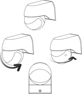 LED-Bewegungsmelder mit Fernbedienung (2-in-1) – erkennt Dämmerung und Bewegung – Schwarz