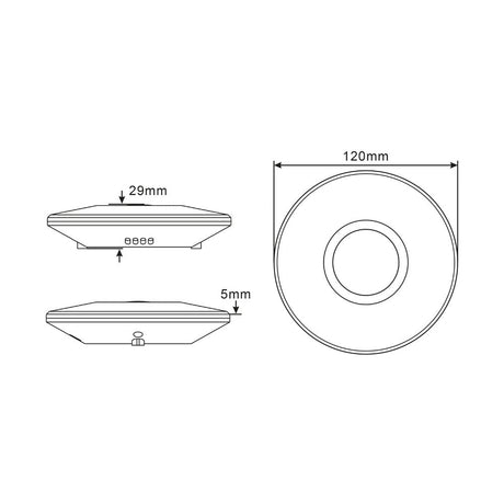 PIR Bewegingsmelder Plafond 360° - Bewegingssensor en Daglichtsensor - 6 meter Bereik - 300W LED - IP20