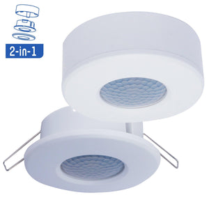 LED-Licht-Deckenbewegungsmelder - Bewegungssensor und Tageslichtsensor - 360-Grad-Erkennung - 8 Meter Reichweite