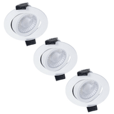 3er PACK - LEDs Light PRO Downlight Einbaustrahler Ø 68mm - Spritzwassergeschützt - Dimmbar - Universal - Weiß 