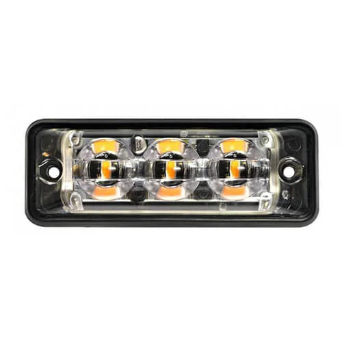 Ultra flat Slimline LED Flash | 3 LEDs | Amber | 10-30v | S11F3003