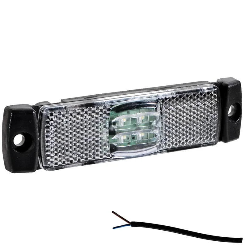 LED marker light white | 12-24v | 50cm. cable | M10MV-100W
