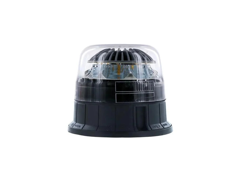 LED R65 Rundumleuchte, gelb/transparent, 12/24V, 3-Schraubenbefestigung, einzeln | D14752
