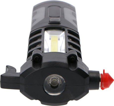 Wiederaufladbare LED-Notleuchte für Autos – 210 Lumen – mit Notfallhammer und Gurtschneider – 2 Leuchtpunkte