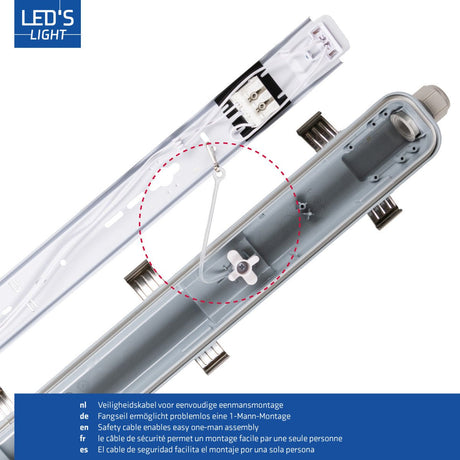 LED TL-Armatuur IP65 2130 Lumen - 11.5W - 4000K Koelwit - 120cm - Waterdicht