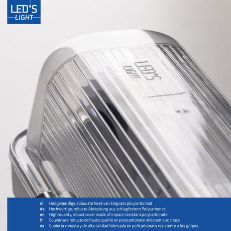 LED-Leuchte (TL) 1110 Lumen – 6 W – Kaltweiß 4000 K – 60 cm – Wasserdicht (IP65) – Stoßfest (IK08) – Austauschbare Leuchtstoffröhre
