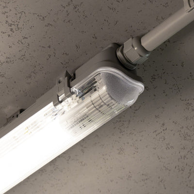 LED Moisture-resistant luminaire 900 lumens - 9W - Cool white 4000K - IP65 - 60cm - 4 pieces